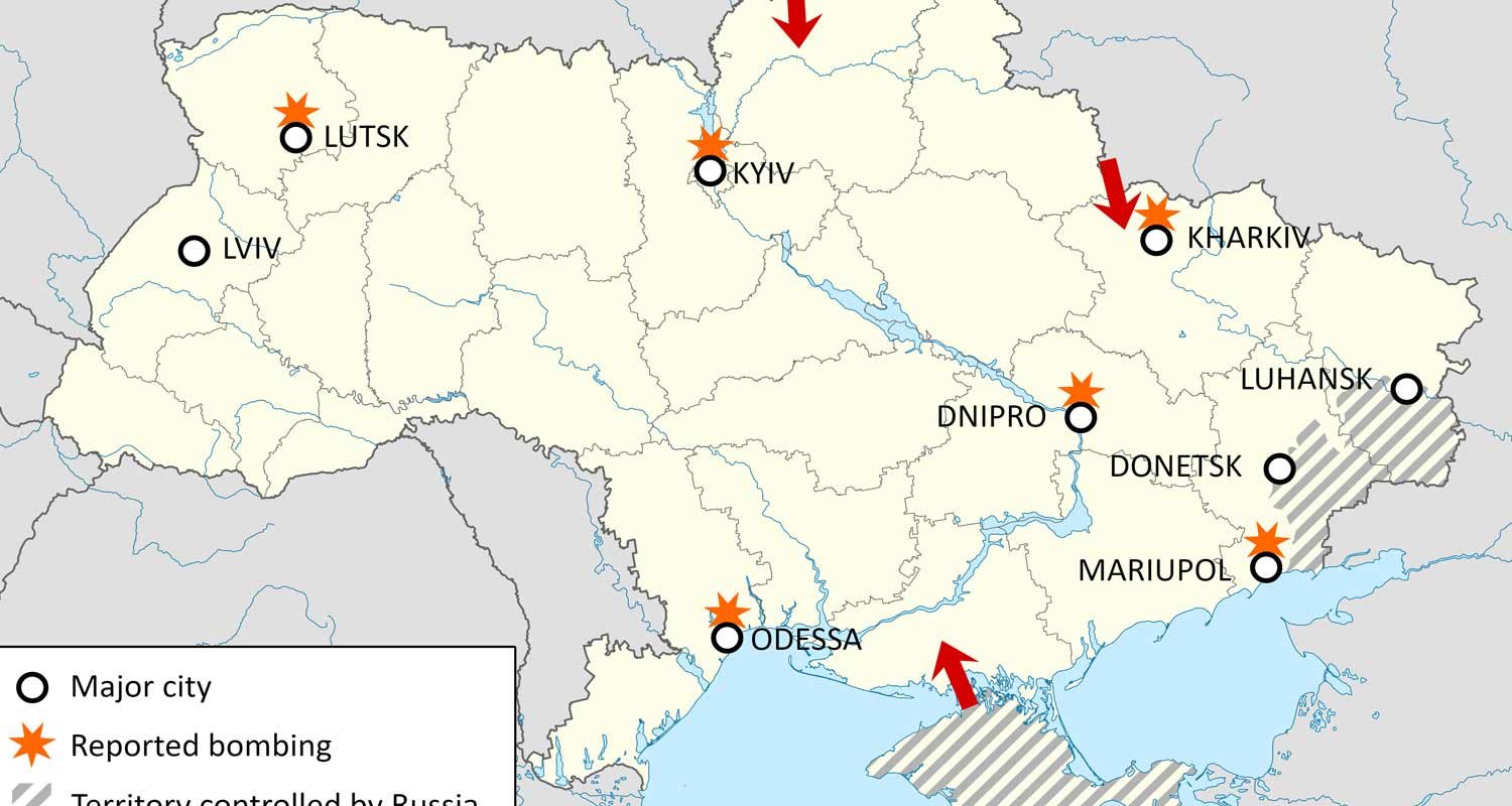 Gli ucraini arrivano al confine per trattare la pace