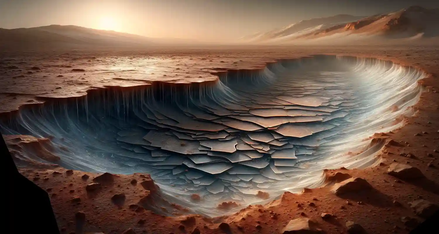 Scoperta Rivoluzionaria: Vasto Strato di Ghiaccio su Marte Svelato dalla Missione Mars Express