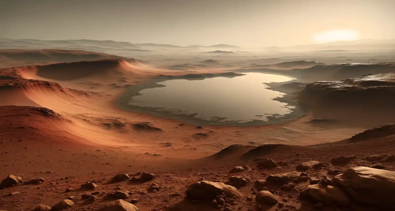 Un antico lago su Marte poteva essere pieno di microbi