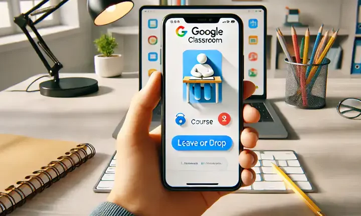 Come abbandonare un corso su classroom da telefono
