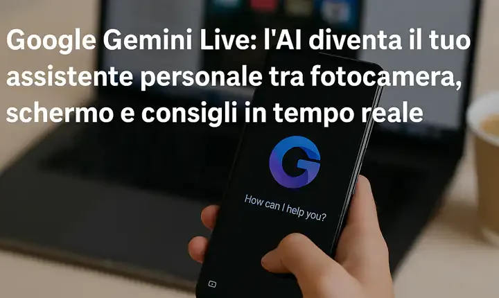 Google Gemini Live AI diventa il tuo assistente personale tra fotocamera