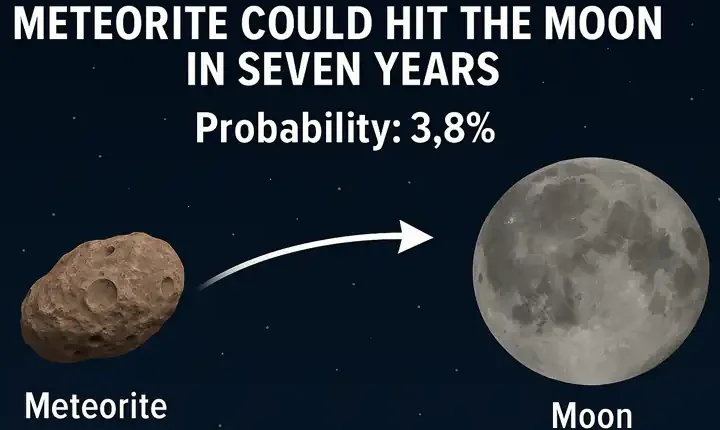 Un meteorite potrebbe colpire la Luna tra sette anni