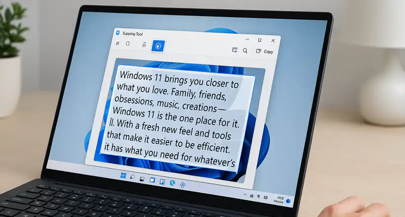 Windows 11 copia il testo dallo schermo con il nuovo OCR dello Strumento di cattura