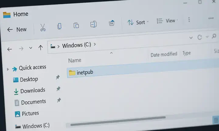 Windows 11 crea una misteriosa cartella inetpub