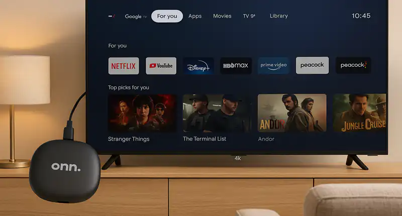 Onn 4K Plus il nuovo rivale di Chromecast da 30$ lanciato da Walmart