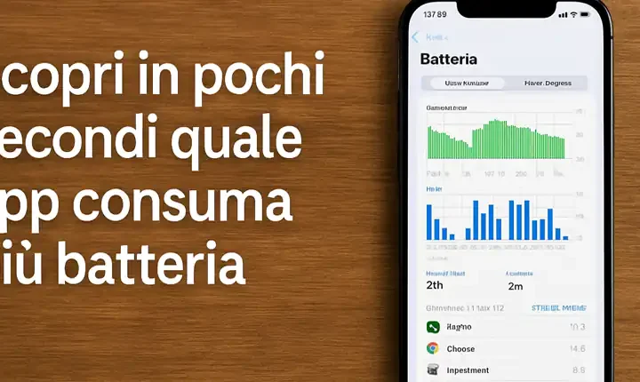 Scopri in pochi secondi quale app consuma più batteria sul tuo smartphone