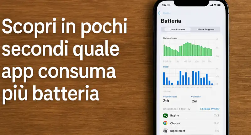 Scopri in pochi secondi quale app consuma più batteria sul tuo smartphone