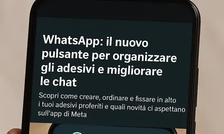 WhatsApp lancia il nuovo pulsante per organizzare adesivi e migliorare le chat