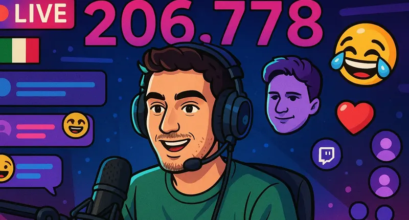 Quale streamer ha battuto il record di spettatori in una live italiana