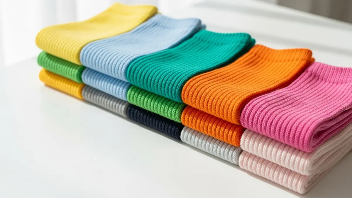 Calzini puliti di diversi colori