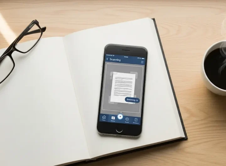 Confronto delle interfacce di diverse app di scansione per libri su uno schermo di iPhone