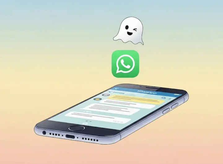 Smartphone con l'app di WhatsApp aperta sulla schermata della chat