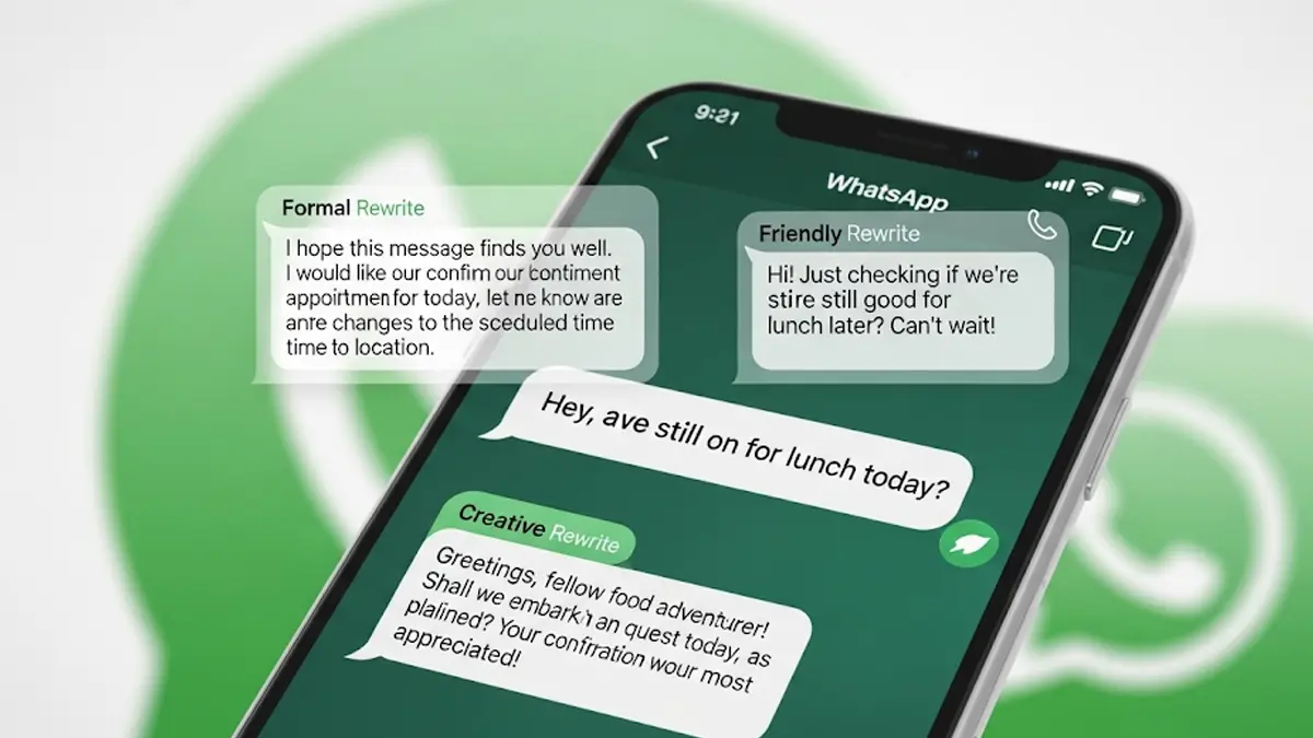 WhatsApp lancia un assistente AI per riscrivere i messaggi