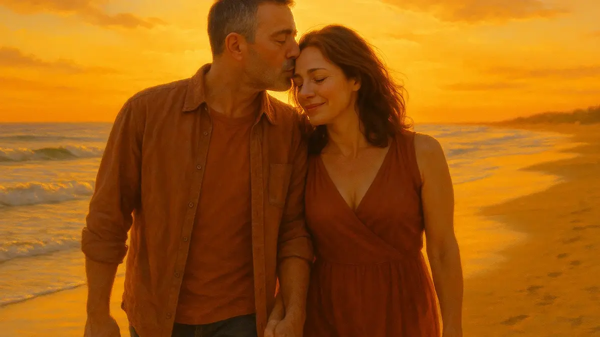 Auguri-romantici-anniversario-matrimonio-coppia-che-si-tiene-per-mano-tramonto