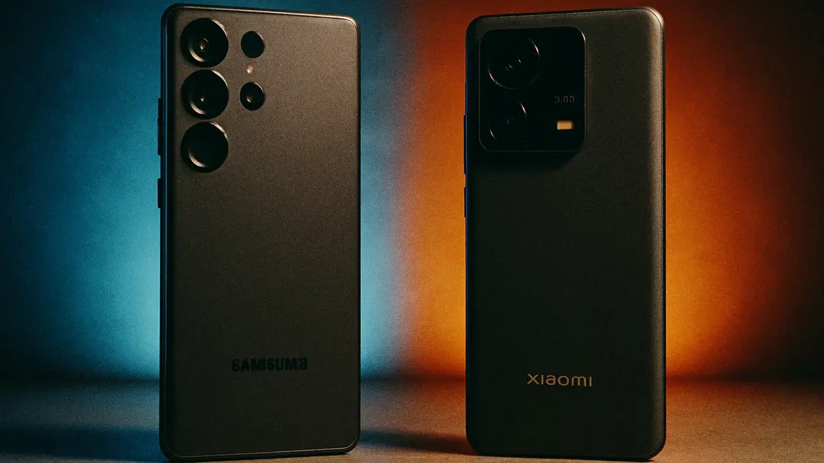 Confronto tra uno smartphone Samsung della serie Galaxy e uno smartphone Xiaomi