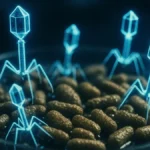 Illustrazione di batteriofagi