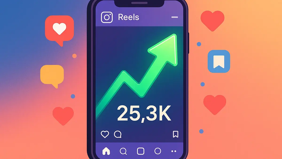 Persona che crea un Reel Instagram virale su uno smartphone