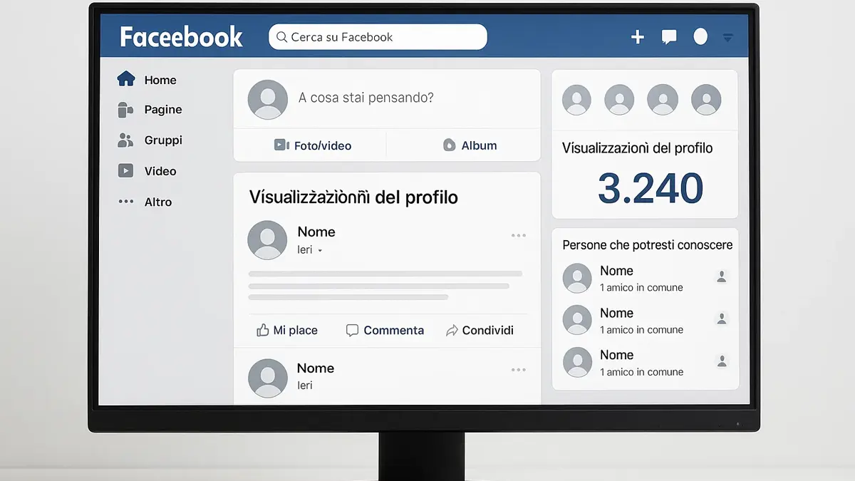 Visualizzazioni Facebook Anonime