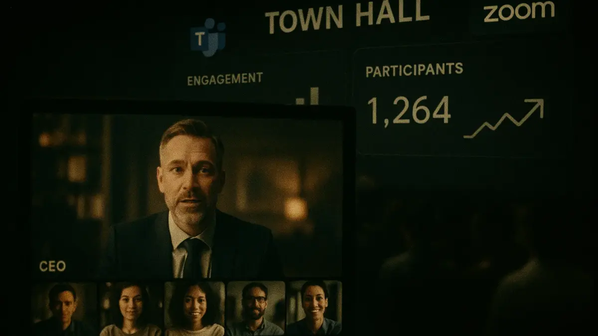 Dashboard di una piattaforma town hall virtuale
