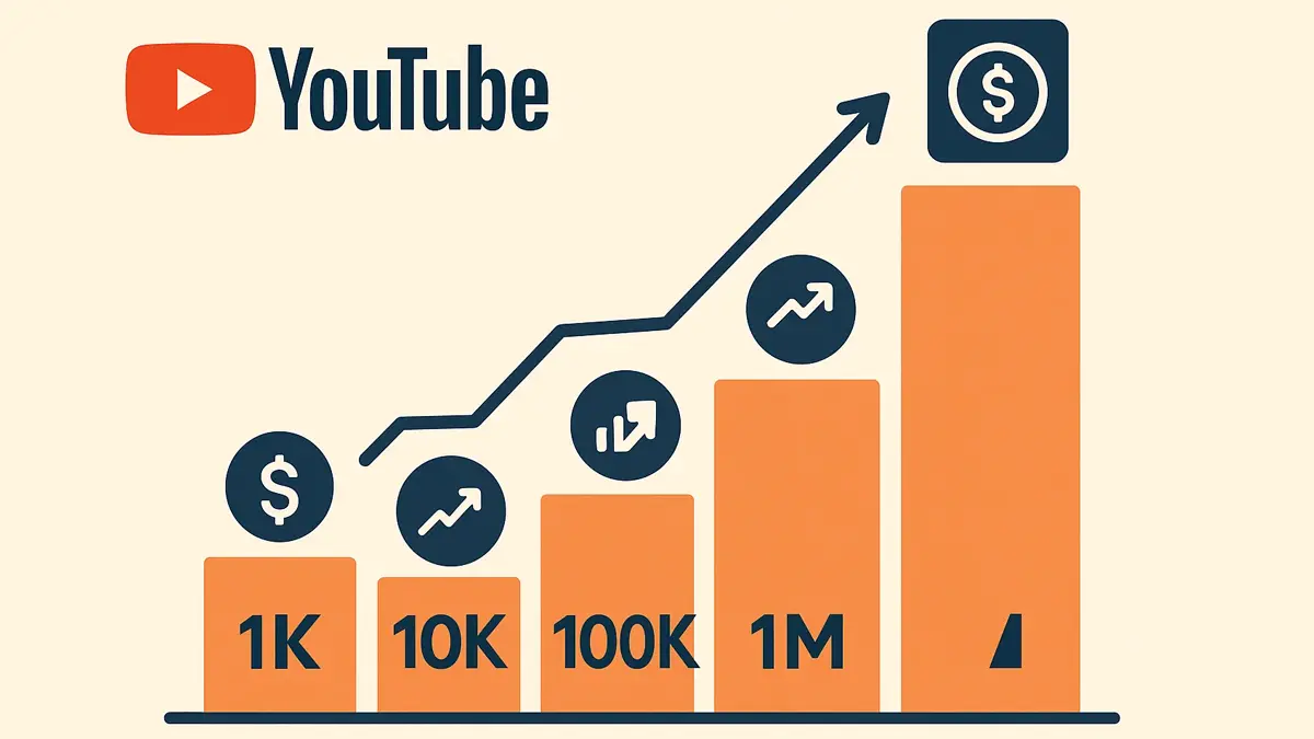 Grafico che mostra il numero di iscritti su YouTube