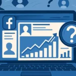 Grafico che mostra una pagina Facebook con numeri di visualizzazioni crescenti