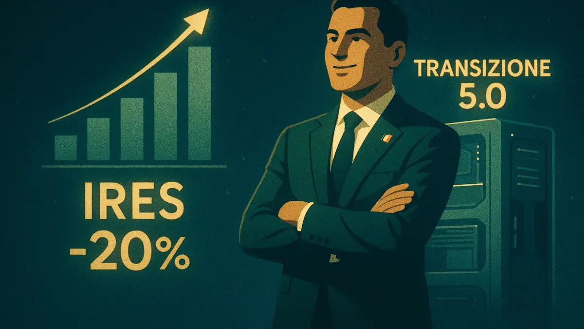 Icone digitali e grafici finanziari che si trasformano in una piccola impresa