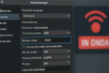 Configurare OBS per diretta streaming