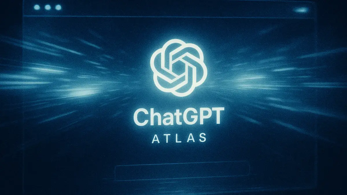 Logo di ChatGPT Atlas su sfondo astratto