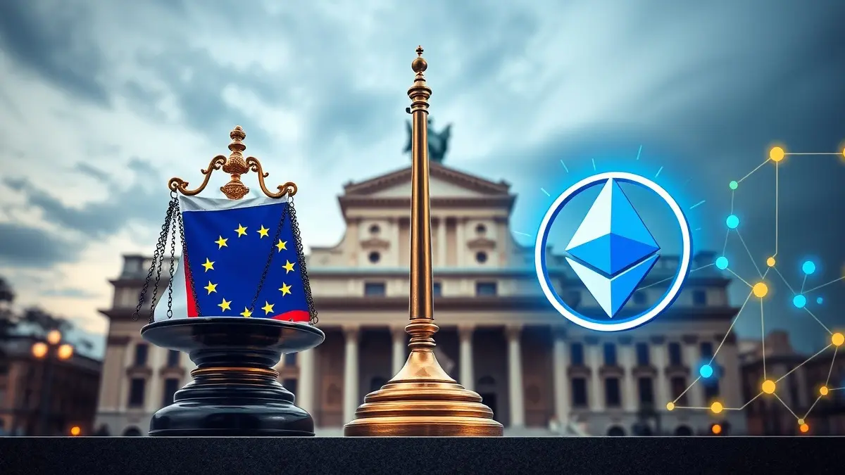 Rappresentazione concettuale della regolamentazione delle criptovalute in Italia nel 2025