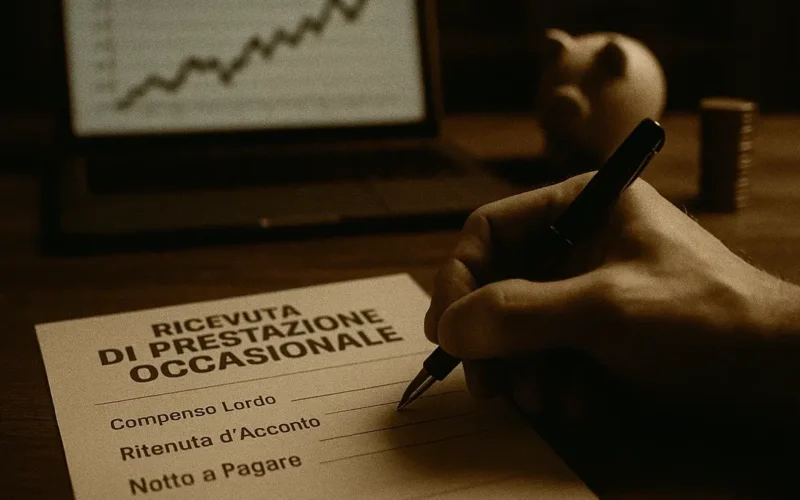 Ricevuta prestazione occasionale compilata