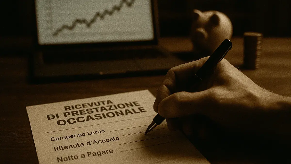 Ricevuta prestazione occasionale compilata