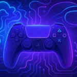 Scena futuristica che simboleggia evoluzione della console PlayStation
