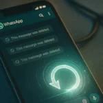 Schermo di smartphone che mostra un icona di WhatsApp con un lucchetto aperto