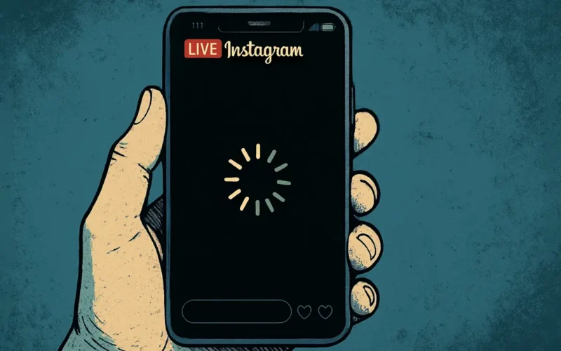 Smartphone che mostra un messaggio di errore durante la visione di una diretta
