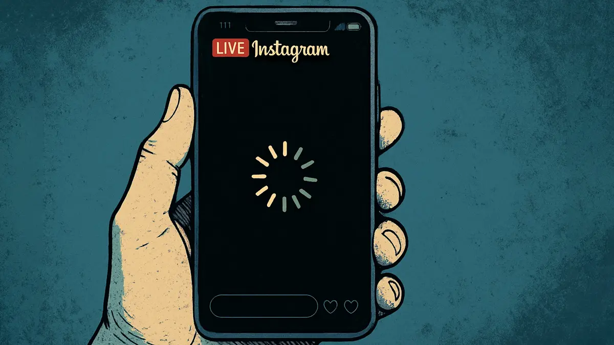 Smartphone che mostra un messaggio di errore durante la visione di una diretta