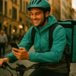 Rider consegne in bicicletta