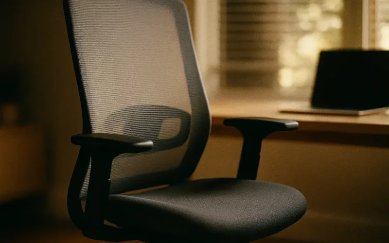 Sedia da ufficio ergonomica grigia e nera