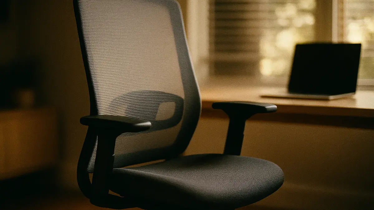 Sedia da ufficio ergonomica grigia e nera