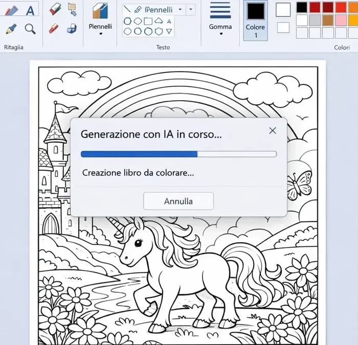Microsoft Paint con Intelligenza Artificiale – Ora Crea Libri da Colorare in un Click