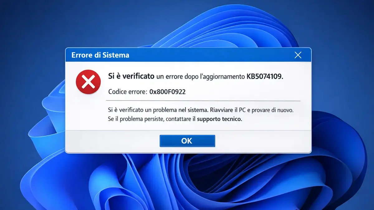 windows-11-kb5074109-crash-microsoft-rimuovere-aggiornamento