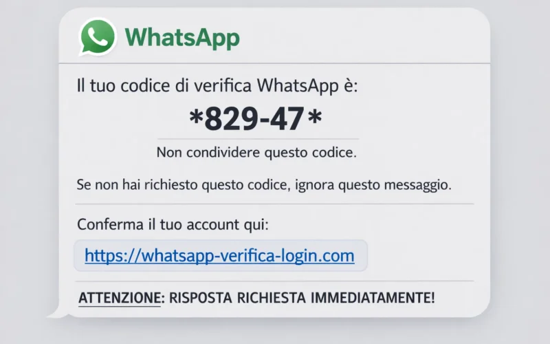 Ho ricevuto il codice di verifica WhatsApp senza averlo richiesto: cosa significa