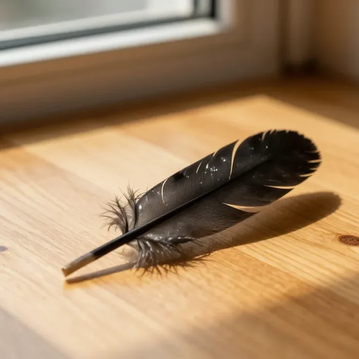 Trovare una piuma nera in casa: significato e interpretazioni
