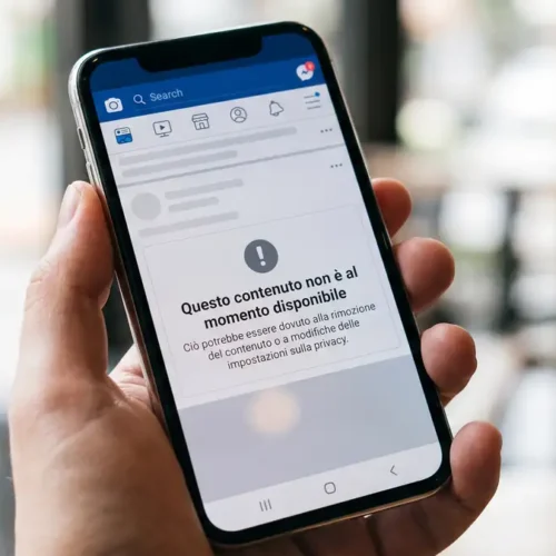 Facebook “questo contenuto non è disponibile”: perché compare